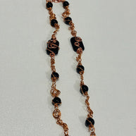 Collana lunga onice nera e rame| Collana boho elegante donna| Gioiello artigianale con pietre nere| Idea regalo donna