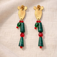 Orecchini cactus siciliano| Orecchini pendenti estivi stile Mediterraneo| Gioiello acciaio dorato antiallergico| Idea regalo donna