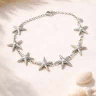 Bracciale con stelle marine in acciaio inox oro o argento | Bracciale mare donna estate | Gioiello estivo minimal