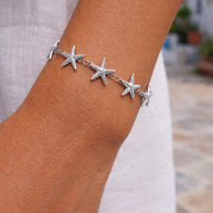 Bracciale con stelle marine in acciaio inox oro o argento | Bracciale mare donna estate | Gioiello estivo minimal