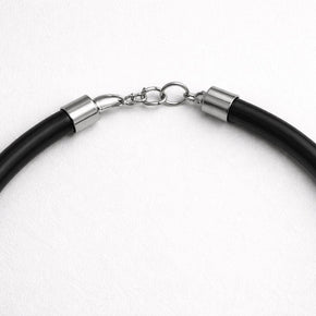 Choker nero tribale in metallo riciclato | Collana girocollo etnica moderna regolabile fatta a mano | Accessorio dark donna