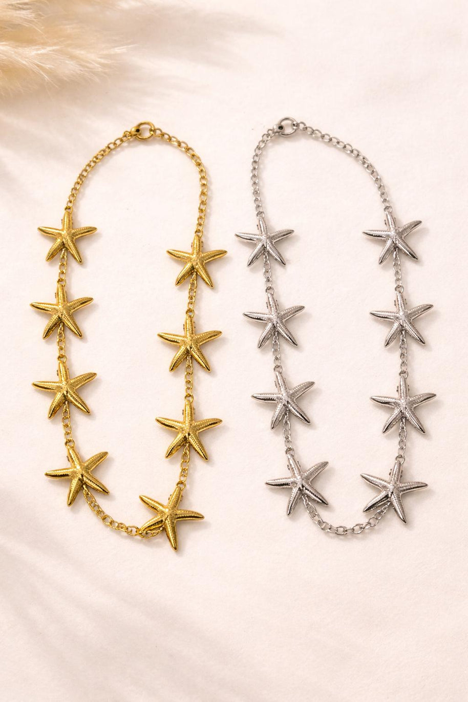 Bracciale con stelle marine in acciaio inox oro o argento | Bracciale mare donna estate | Gioiello estivo minimal