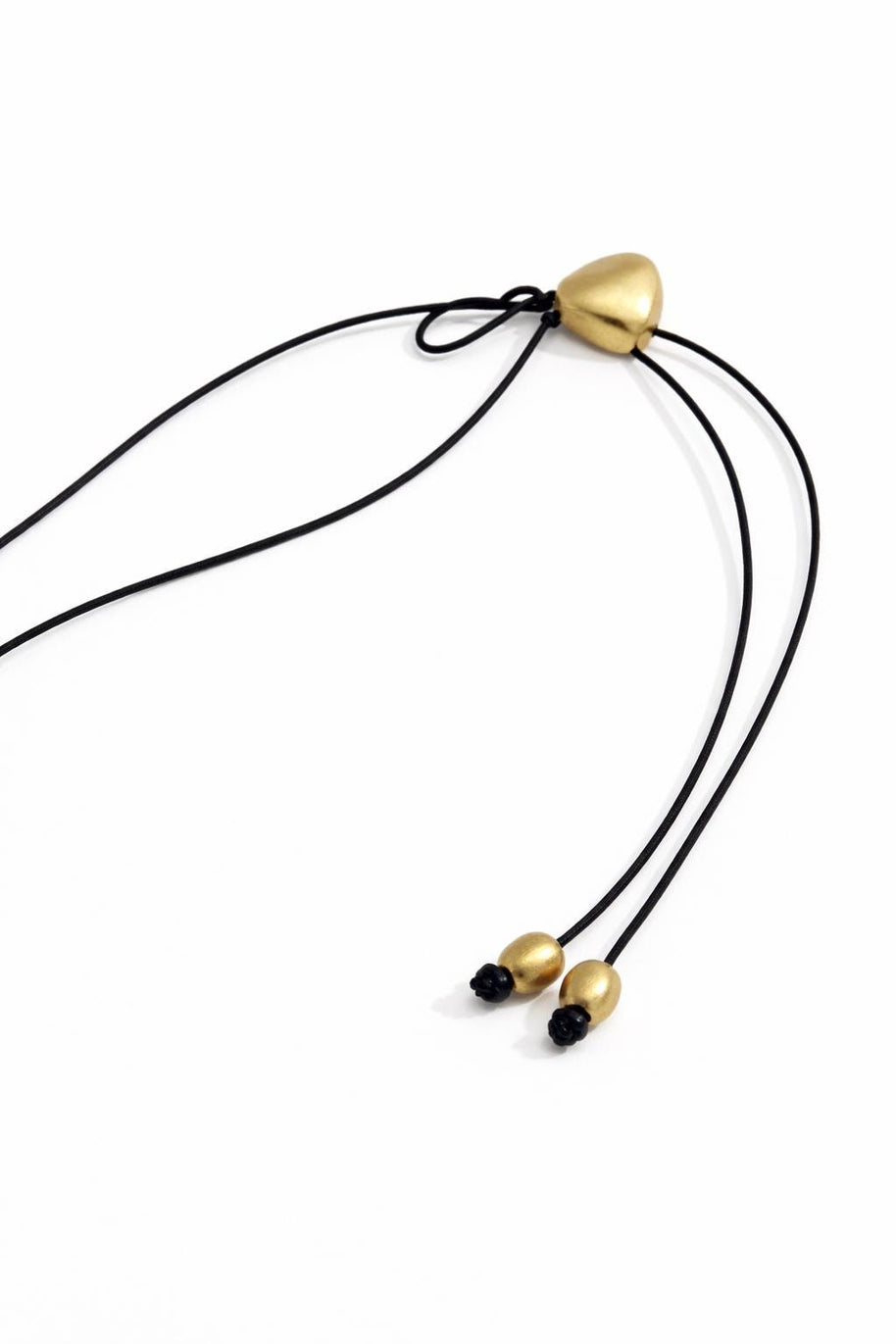 Collana asimmetrica nero oro in legno | Collana geometrica moderna | Girocollo design naturale donna
