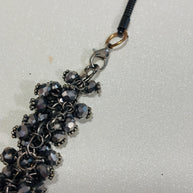 Collana girocollo cristalli grigio antracite | Collana elegante donna luminosa | Gioiello chic moderno