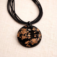 Collana in vetro di Murano oro e nero elegante | Collana donna da indossare tutti i giorni | Gioiello antiallergico