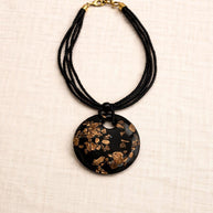 Collana in vetro di Murano oro e nero elegante | Collana donna da indossare tutti i giorni | Gioiello antiallergico