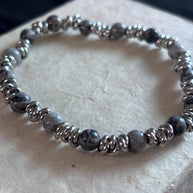 Bracciale uomo pietre naturali e acciaio | Bracciale elasticizzato uomo onice lapislazzuli jasper | Bracciale minimal uomo |Idea regalo uomo