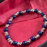 Bracciale uomo pietre naturali e acciaio | Bracciale elasticizzato uomo onice lapislazzuli jasper | Bracciale minimal uomo |Idea regalo uomo