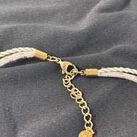 Black gold charm necklace heart | Collana charms panna e oro | Collana ciondoli sole stella luna | Charm necklace ivory gold