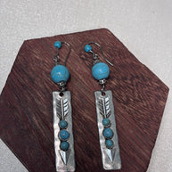 Orecchini boho turchese e argento | Orecchini pendenti stile boho | Orecchini artigianali donna | Idea regalo