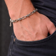 Bracciale uomo in acciaio antiallergico | Catena moderna minimal | Bracciale maschile elegante quotidiano | Idea regalo uomo