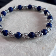 Bracciale uomo pietre naturali e acciaio | Bracciale elasticizzato uomo onice lapislazzuli jasper | Bracciale minimal uomo |Idea regalo uomo