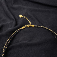 Black gold charm necklace heart | Collana charms nera e oro | Collana ciondoli sole stella corno | Charm necklace black gold